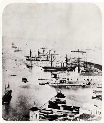 Ancona. La flotta italiana nel porto dopo la battaglia di Lissa - 21 luglio 1866