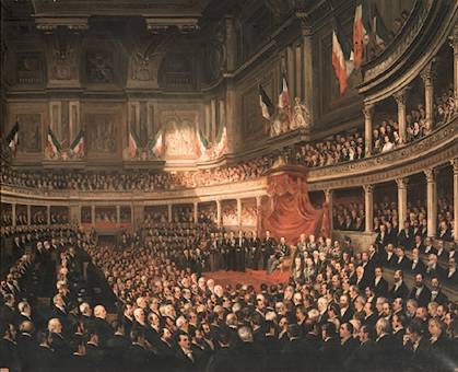 Apertura del primo parlamento italiano il 18 febbraio 1861 