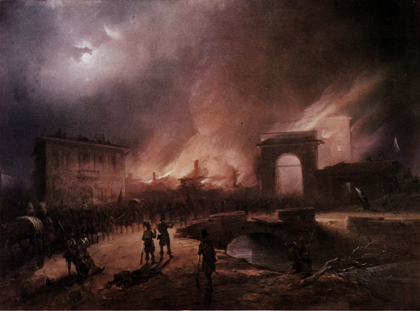 Gli Austriaci abbandonano Milano da Porta Tosa - 22 marzo 1848
