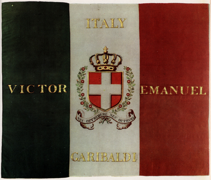 Bandiera tricolore donata da Giuseppe Garibaldi al capitano John Whitehead Peard   