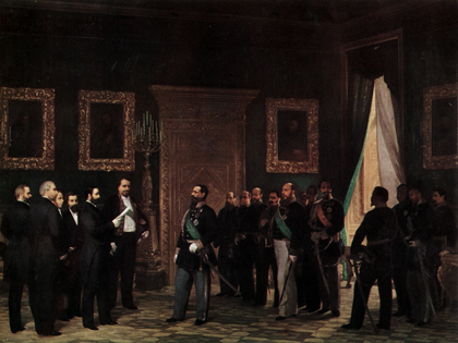 La deputazione toscana presenta al re Vittorio Emanuele II l'atto di plebiscito per l'annessione al regno   