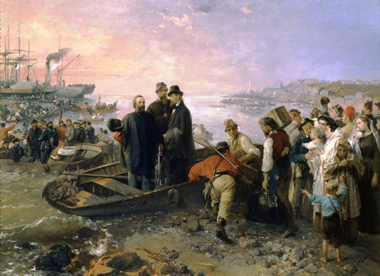 Partenza dei Mille da Quarto o L'imbarco da Genova del generale Giuseppe Garibaldi - 1860