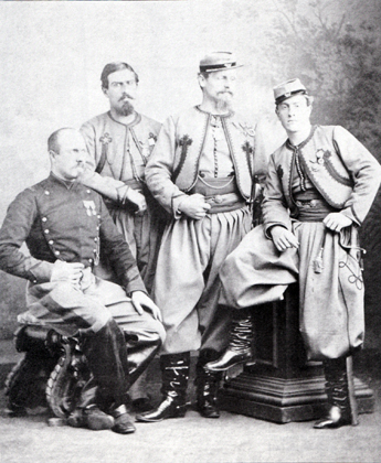 Fratelli De Charette De La Contrie in divisa dell'esercito pontificio - 1861