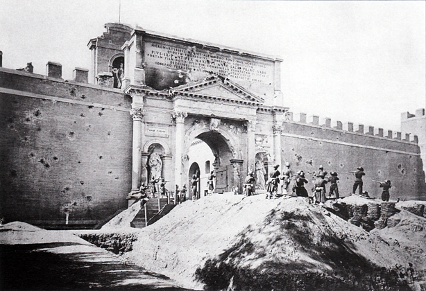 Ricostruzione della breccia di Porta Pia - 1870