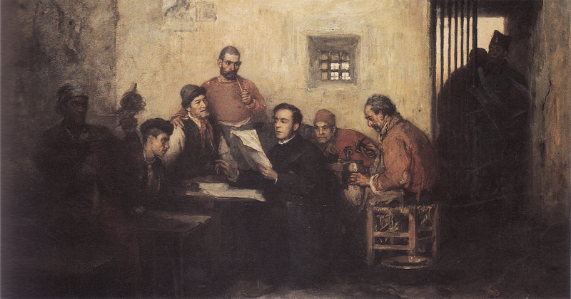Luigi Settembrini nel carcere di Santo Stefano   