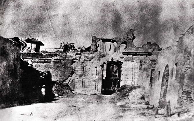 Esterno della Porta San Pancrazio - Luglio 1849