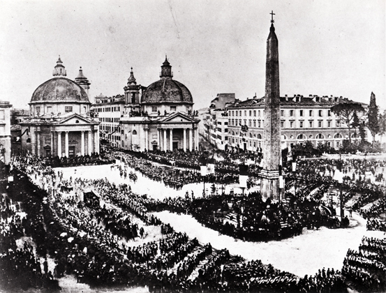Roma. Il funerale di Vittorio Emanuele II in Piazza del Popolo - 1878