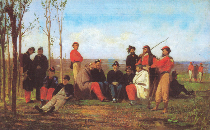 Prigionieri borbonici sulla linea del Volturno - 1860