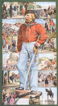 Serie di 12 cartoline illustrate che riproducono i pi importanti avvenimenti della vita di Garibaldi - inizio '900