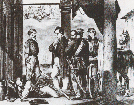 Alexandre Dumas assiste al sonno di Garibaldi a Milazzo   