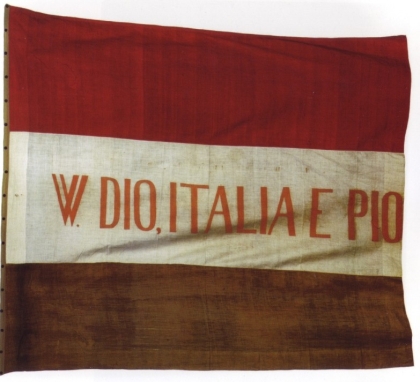 Bandiera tricolore che fu utilizzata dagli insorti durante le Cinque giornate di Milano
