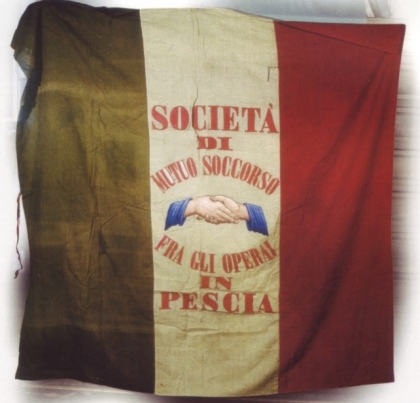 Bandiera Tricolore della societ di Mutuo Soccorso per gli operai di Pescia   