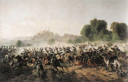 Carica di cavalleria sotto Volta. Particolare - 1848