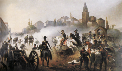 Il combattimento di Sommacampagna  Episodio della battaglia di Pastrengo. Particolare - 1854 