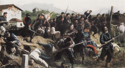 La battaglia di Varese. Particolare - 1862