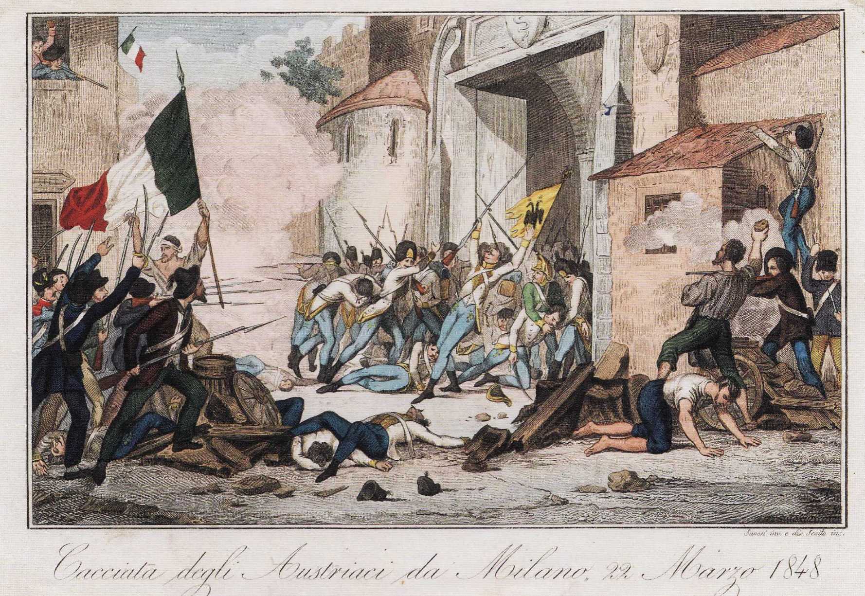 Cacciata degli austriaci da Milano - 22 marzo 1848  