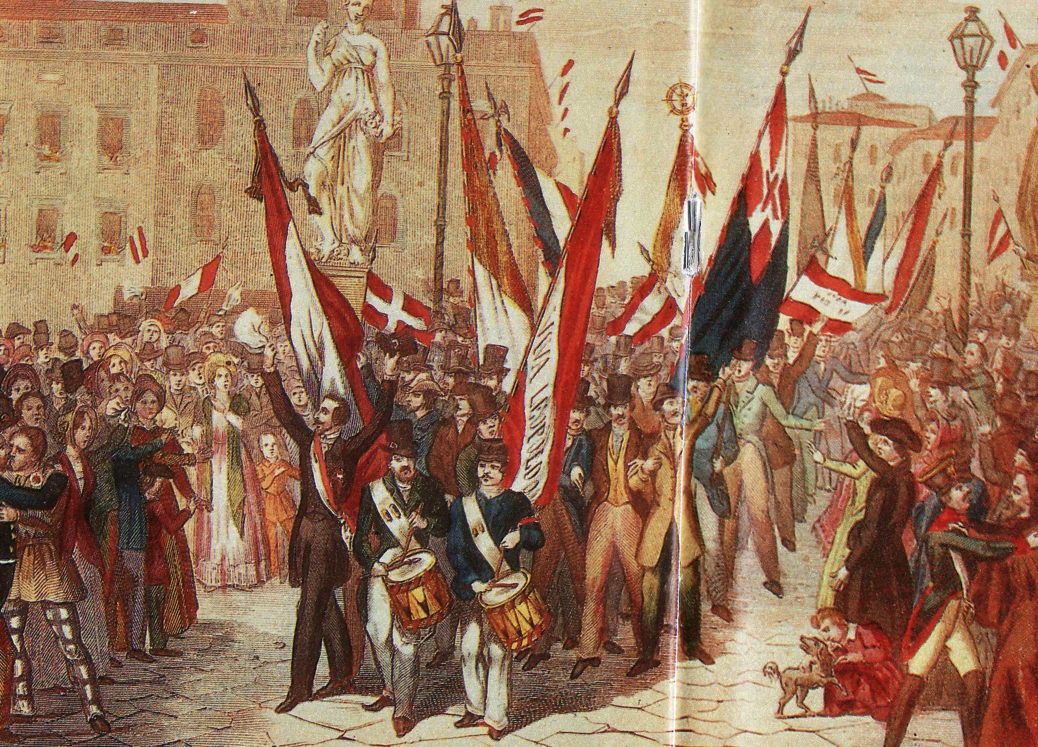 Il popolo di Firenze ringrazia il granduca Leopoldo II per le riforme accordate - 1848