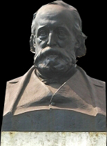 Busto ritratto di Cesare Correnti in piazza Resistenza Partigiana a Milano. Inaugurato il 23 giugno 1901 