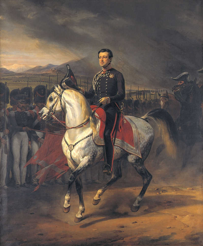 Carlo Alberto a cavallo - 1834